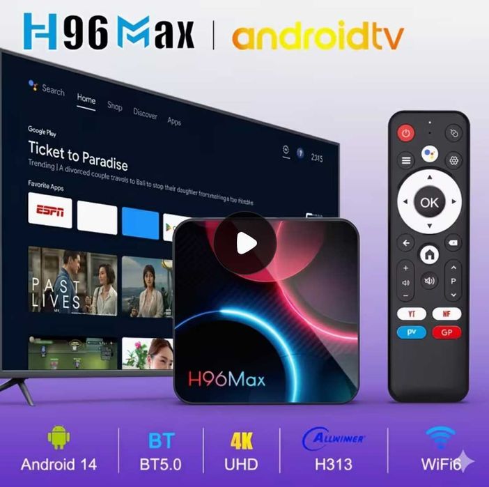 TV Box Android H96 MAX H313 Smart 2gb 16gb