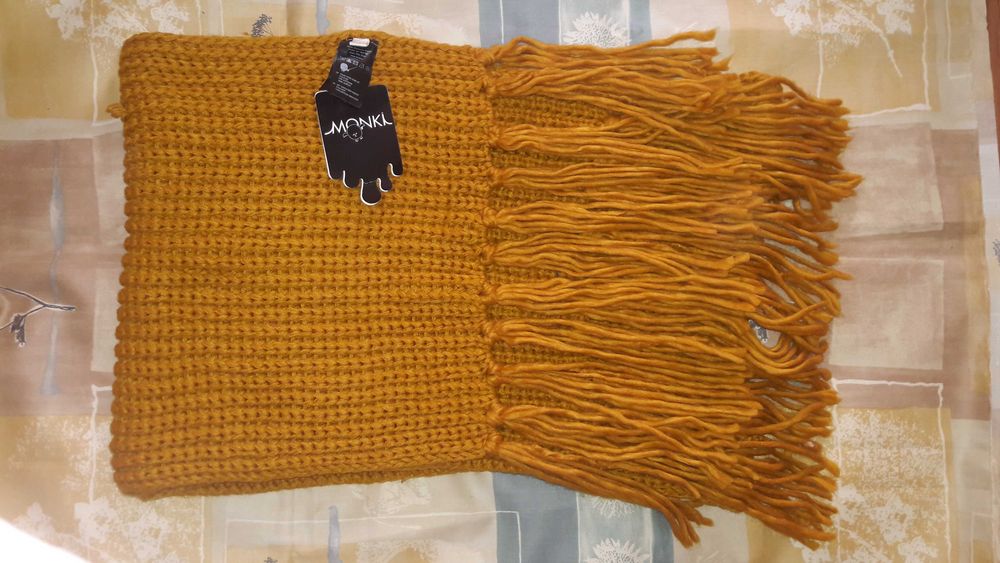 Шарф вязаный большой объемный теплый новый Monki