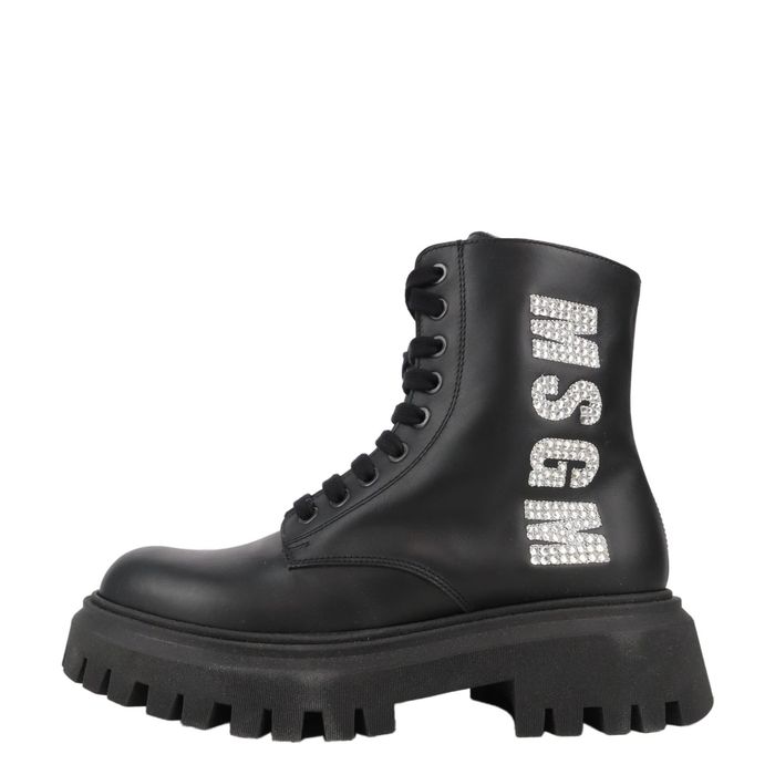 Buty damskie MSGM, botki, rozmiar 37, czarne, skórzane, botki SCH3633