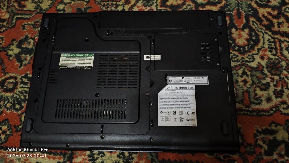 Ноутбук MSI MS 163B На запчастини