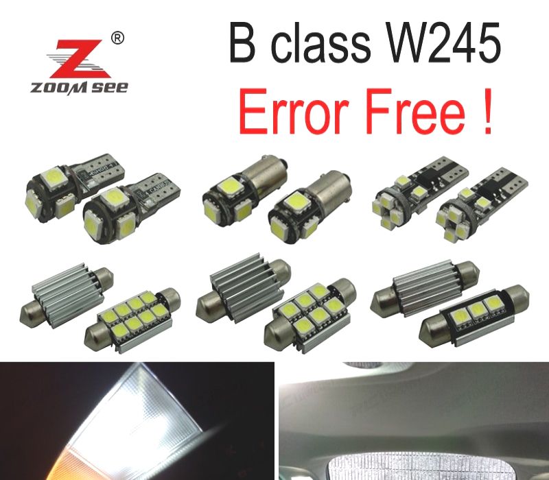 KIT COMPLETO DE 20 LÂMPADAS LED INTERIOR MERCEDES CLASE B W245 B150 B160 B170 B180 B200 05-11