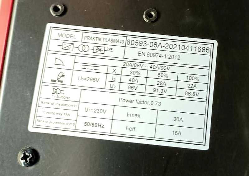 Przecinarka plazmowa IDEAL Plasma 40 NOWA Sprężarka komplet wózek