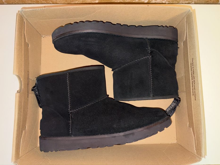 Уггі UGG Classic Mini Logo Zip Black, оригінал, розмір 40