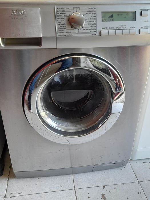 (Disponivel)Maquina lavar AEG 7kg inox c.entrega