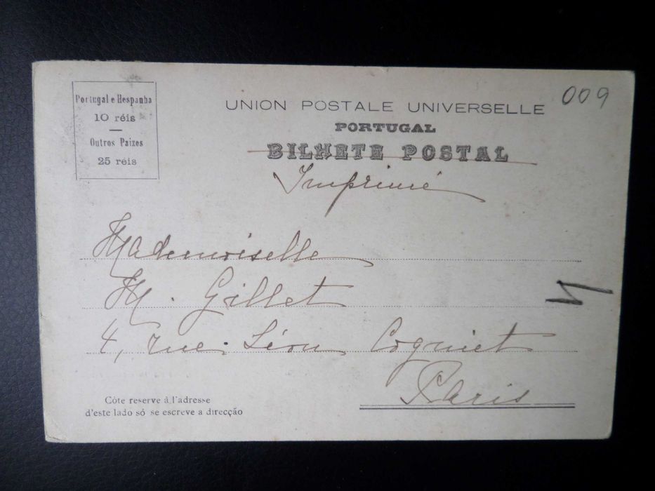 Postal antigo   , Lisboa , Avenida da Liberdade , Selo Monarquia