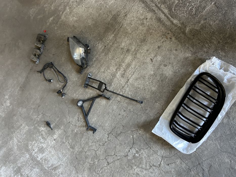 Bmw e90 części czujnik temp lampa przeciwmgielna zamki maski znaczek grill gałka