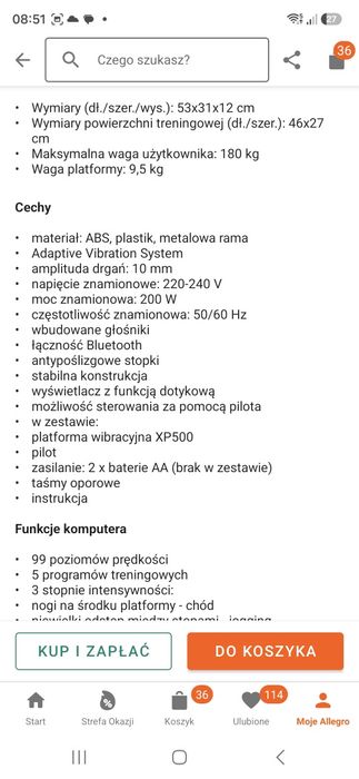 Platforma wibracyjna gymtek xp500