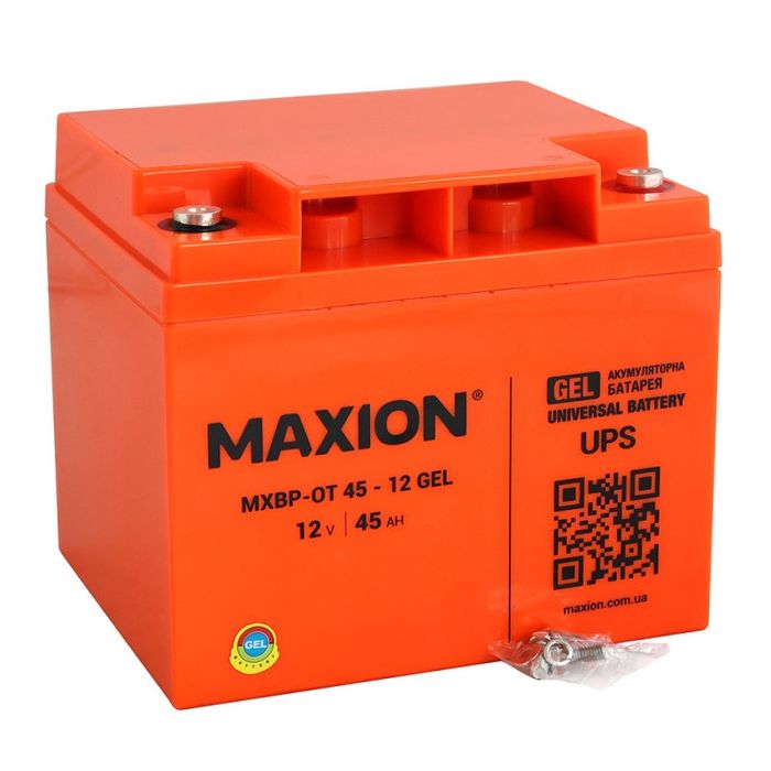 Акомулятор гелевий 12V MAXION 45A