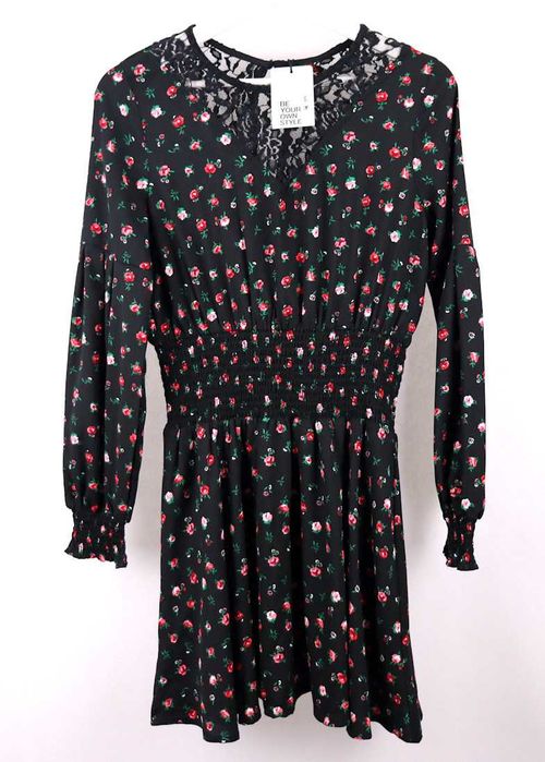 Sukienka damska w kwiaty, rozmiar XS