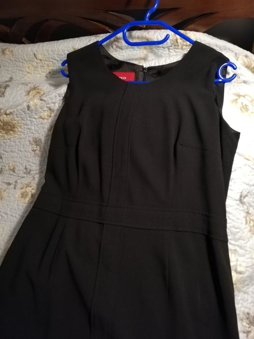 Elegancka czarna sukienka na podszewce Bianca rozmiar 42