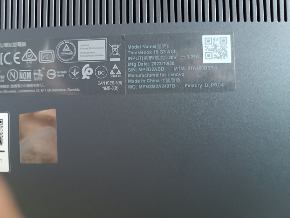 Ноутбук Lenovo ThinkPad 15 G3 ACL 15.6" IPS / AMD Ryzen 5 5500U / RAM 16 ГБ / SSD 512 ГБ