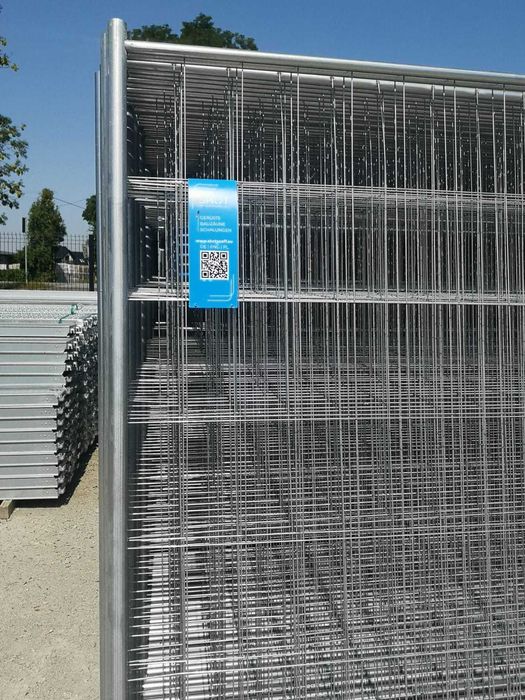 Ogrodzenie budowlane ~ 60 m, 18 paneli tymczasowych, stopy i złączki, ogrodzenie tymczasowe, mobilne ogrodzenie, płoty, panel 3,43 m x 2 m