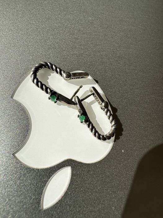 Сережки жемчужные , серьги с изумрудом серебро 925