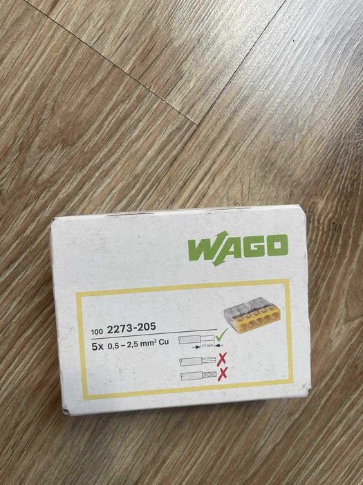 WAGO 2273/205 Zaciski Do Gniazd, 5-PrzewoDowe