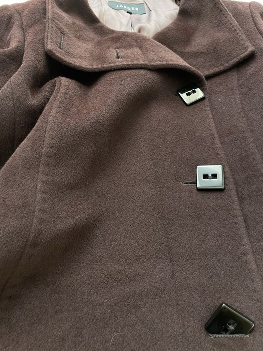 Dlugi plaszcz z angory i welny