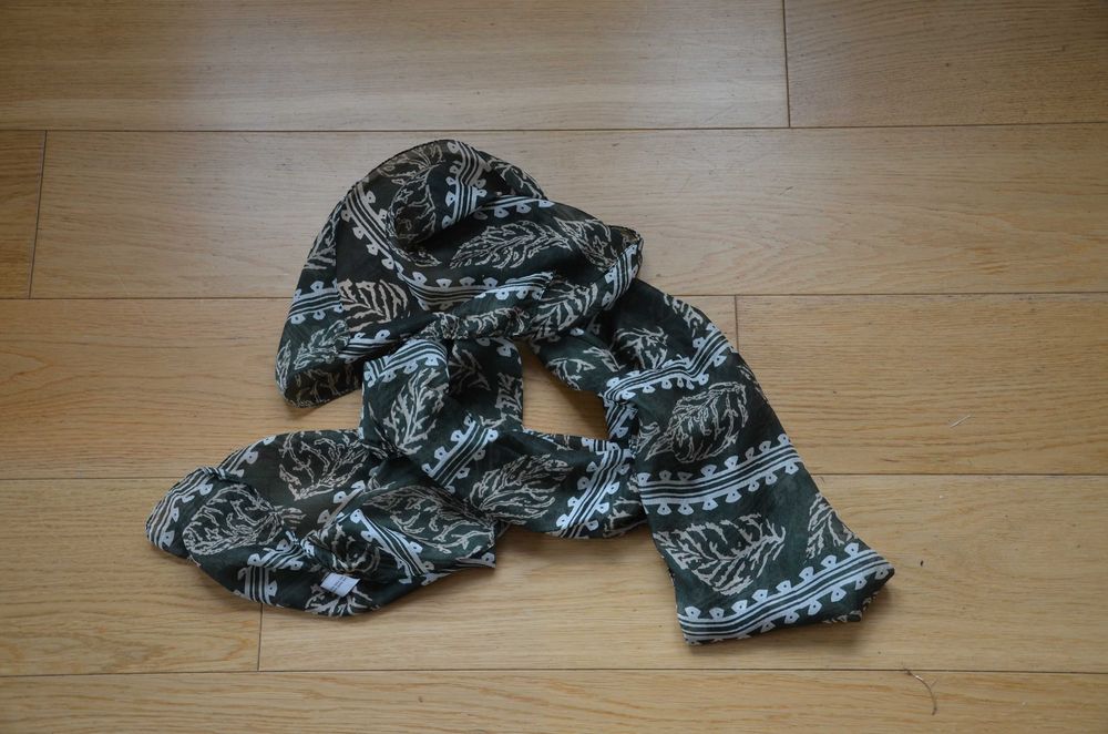 zielony szal/chusta 100% pure silk/jedwab