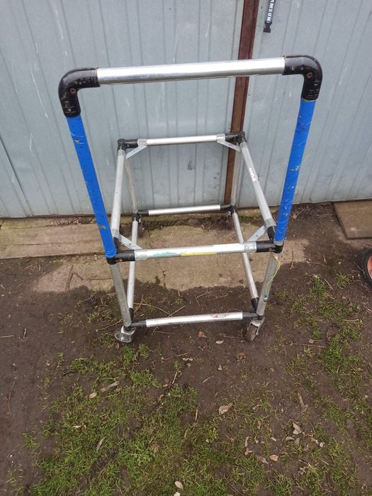 Wózek transportowy lekki aluminiowy kółka obrotowe