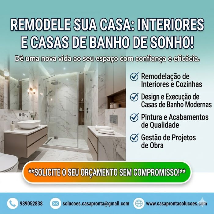 Remodelação de casas de banho e interiores