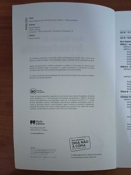Novo Regime do Arrendamento Urbano - Notas práticas (2012)