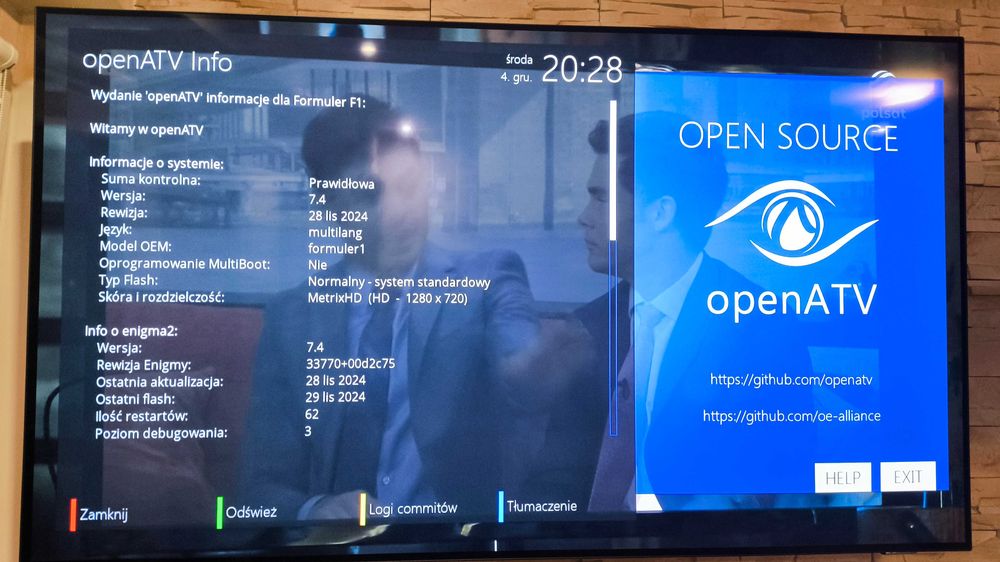 Formuler F1 Enigma2 Dekoder Tuner