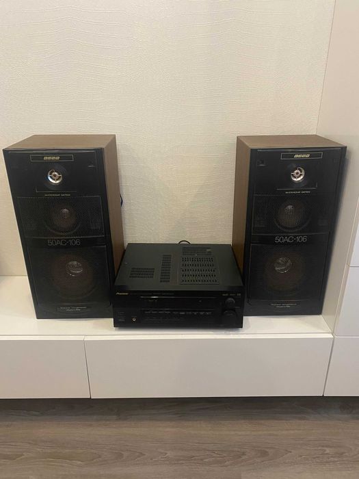 Pioneer VSX-D510, колонки акустические ВЕГА 50АС-106.