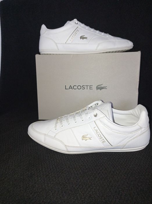 Buty Lacoste Chaymon rozmiar 46 białe skóra skórzane sneakersy j Nowe