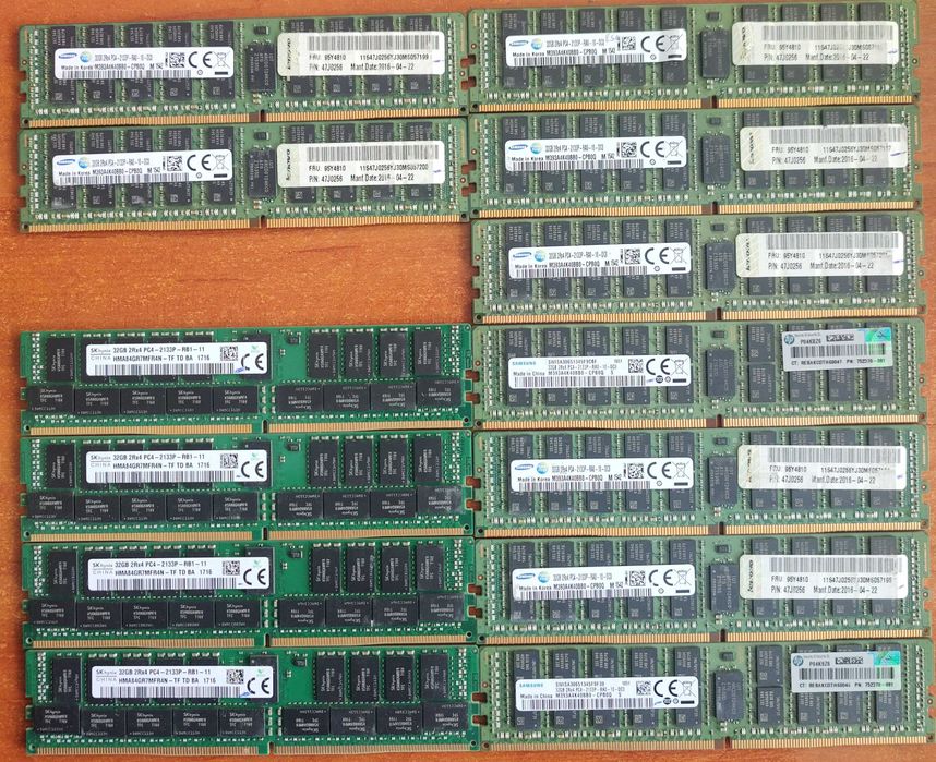 Серверна оперативна пам'ять RDIMM DDR3/4, 4/8/16/32Gb 1333-2933MHz