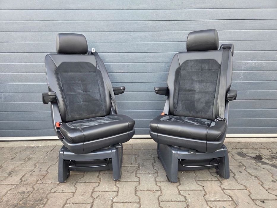 VW T6 MULTIVAN HIGHLINE fotel obrotowy tył drugi rząd skóra alcantara
