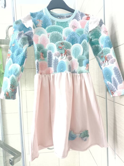 Sukienka zimowa świateczna 110 handmade