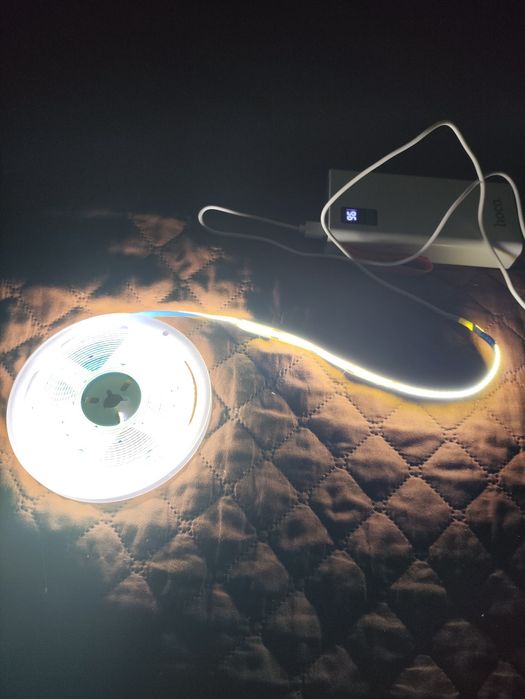 COB, Стрічка, Лед лента, от павербанка,Usb,5v, светодиодная, 320