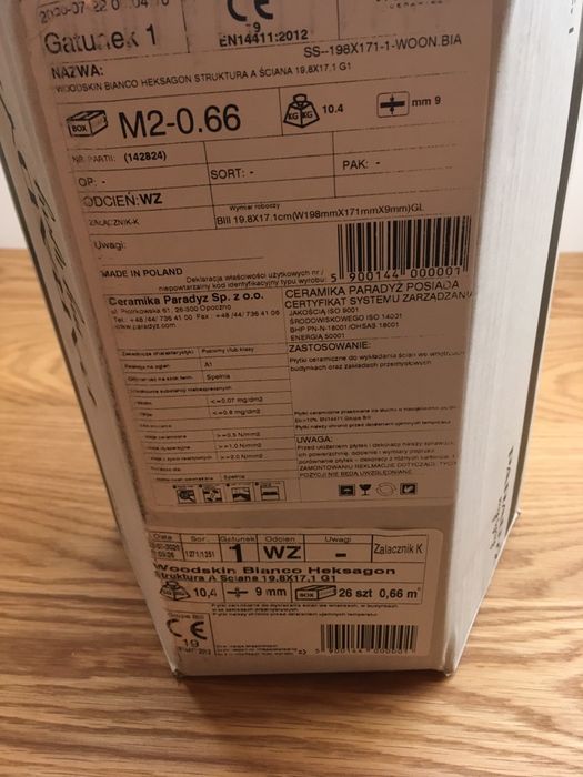 Płytki heksagonalne biały mat