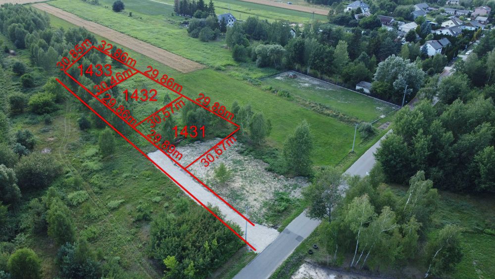 Sprzedam działkę budowlaną miejsc. Kotuń woj. maz. pow: 915m2, 911m2