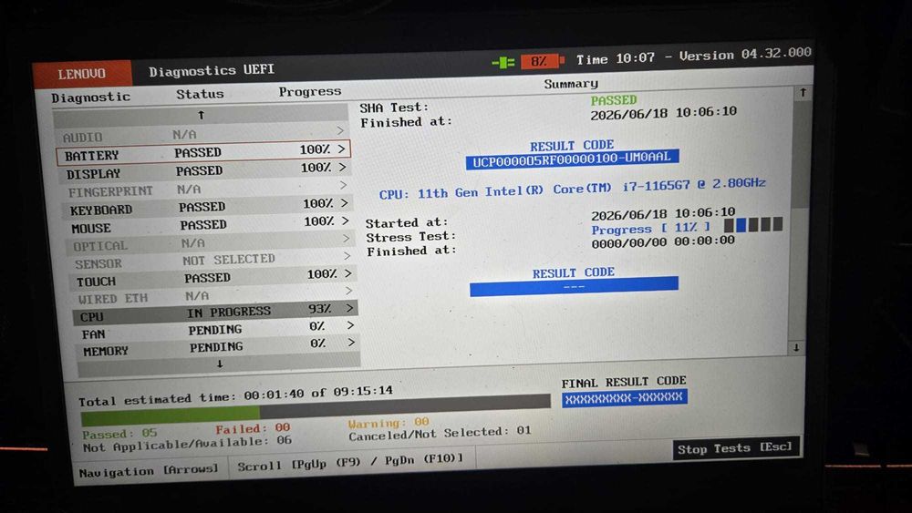 Portatil Lenovo Thinkpar P15s i7 1165G7 para reparação