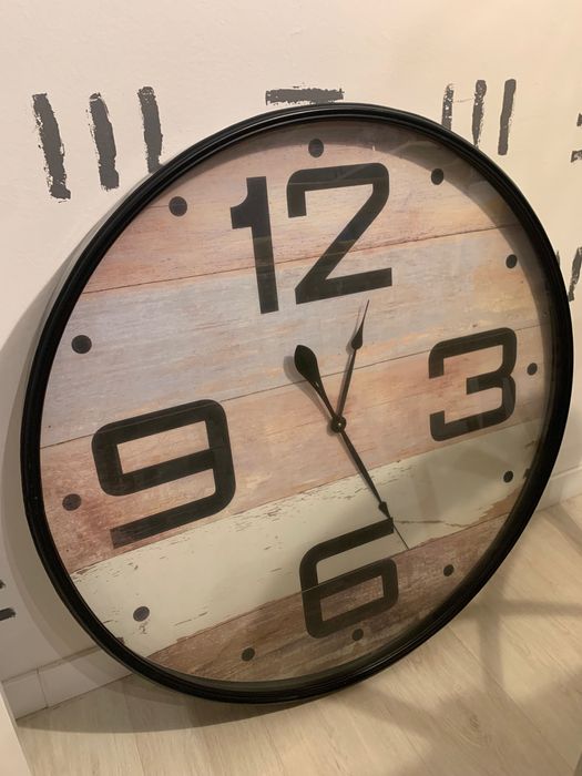 Relógio decorativo, aro em ferro
