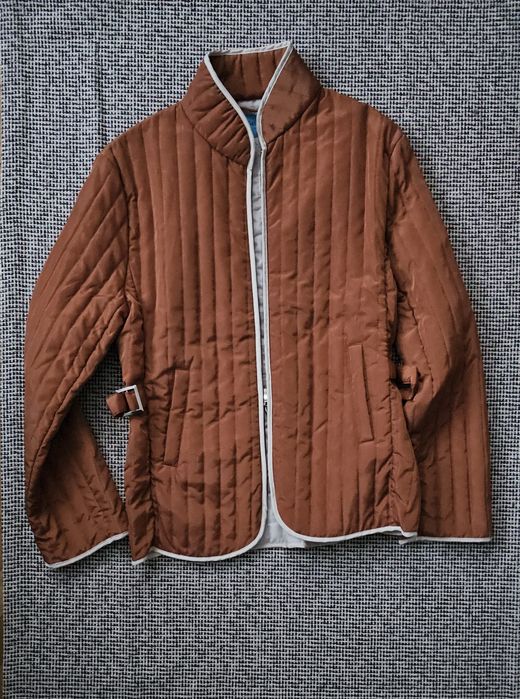 Kurtka pikowana. Kolor brązowy, camel, miodowy. Oversize