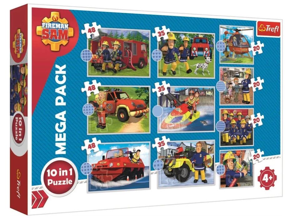 Strażak Sam Puzzle + karty do gry
