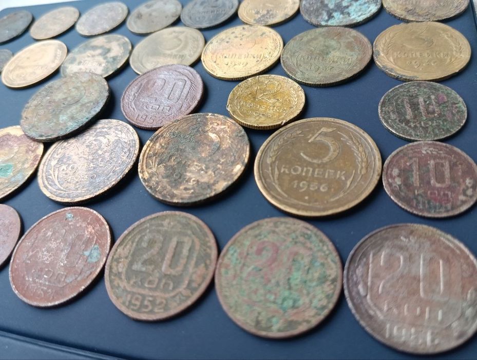 Монеты СССР дореформенные 36 шт., дореформа до 1957 г.