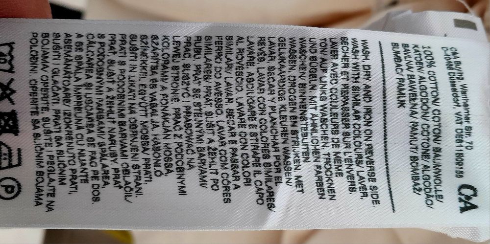 40/42 Spodnie ogrodniczki C&A jeansowe beżowe