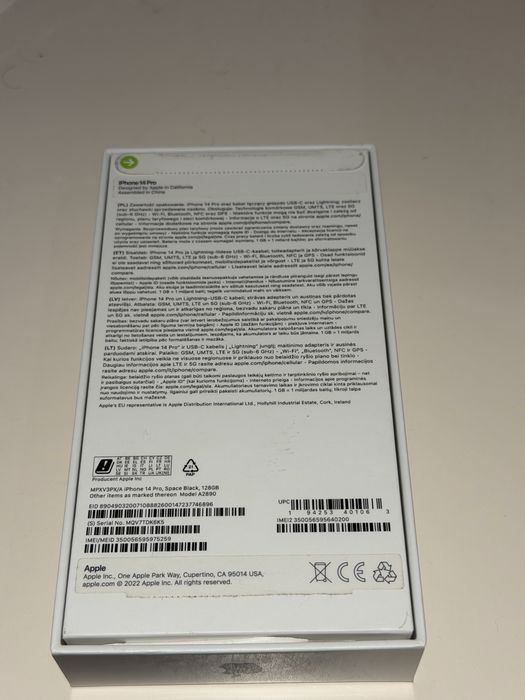 iPhone 14 pro 128gb Space Black