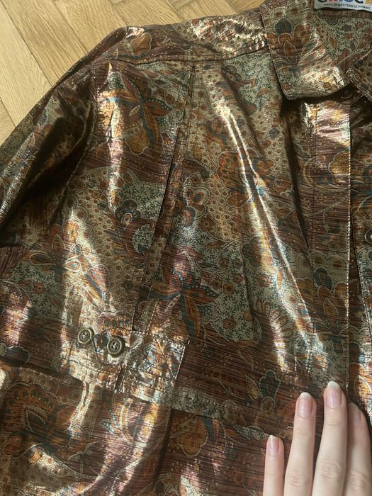 Złota koszula Circa 42 XL na sylwestra wiskozowa