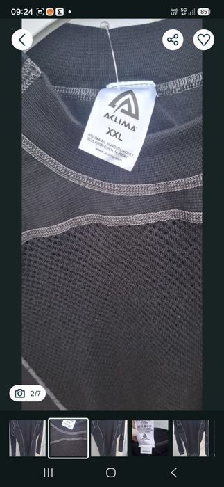 Bluza siateczkowa termiczna Aclima Wool Merino r XXL