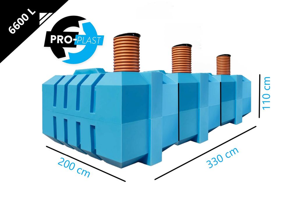 Szambo Ekologiczne 6m3 Zbiornik na deszczówkę 6600L PRO-PLAST