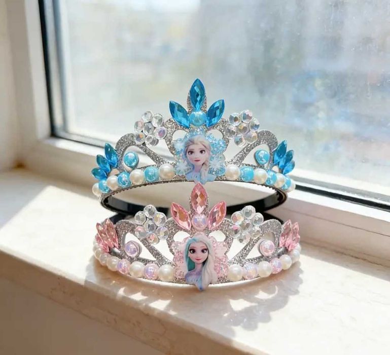 Śliczna opaska korona Elsa Frozen przebranie