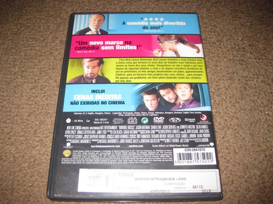 DVD "Chefes Intragáveis" com Jennifer Aniston