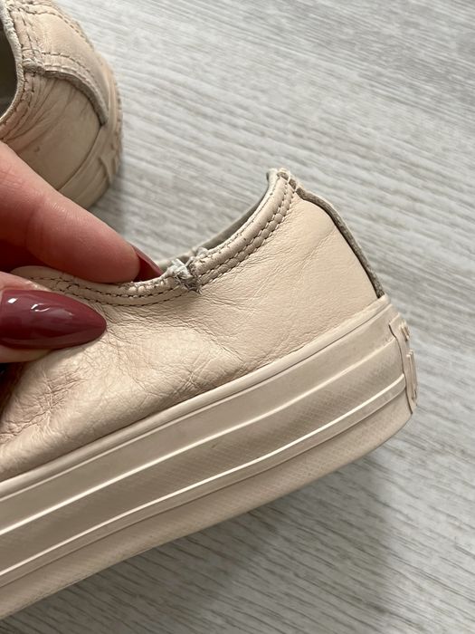 Converse skorzane rozmiar 35 pudrowy roz