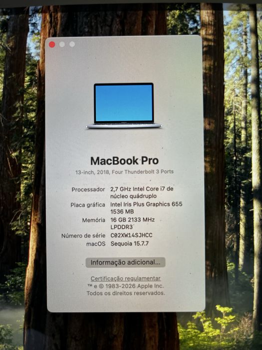 Macbook Pro 13 2018