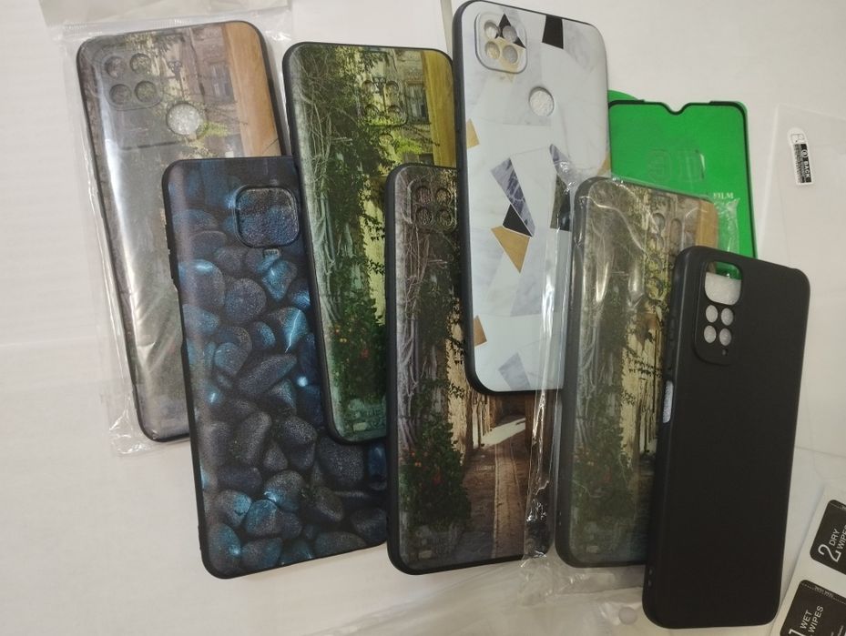 Чохол redmi 9/ 10/11 + скло захисне