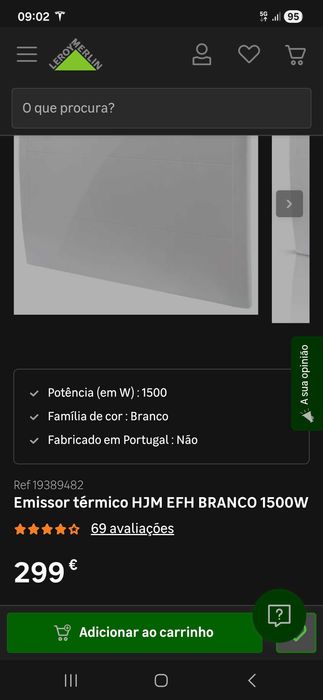 Radiador Termico HJM 1500W