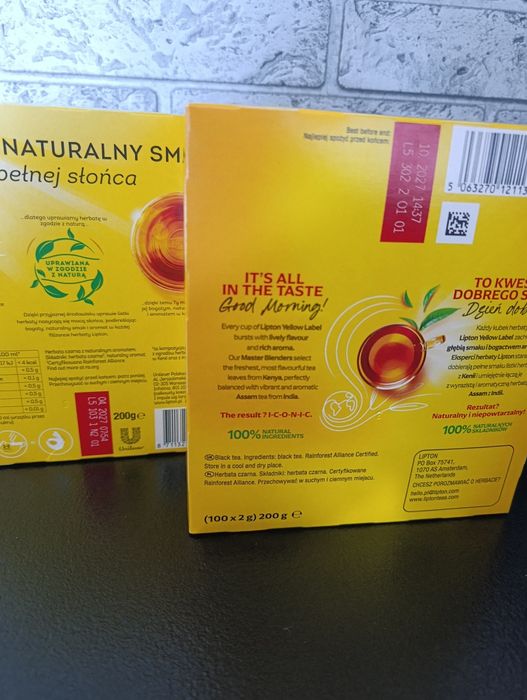 Herbata Lipton yellow label