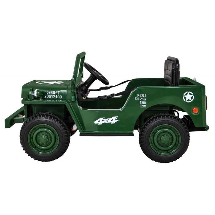Samochód Auto autko Pojazd Retro Wojskowy 4x4 na akumulator dla dzieci